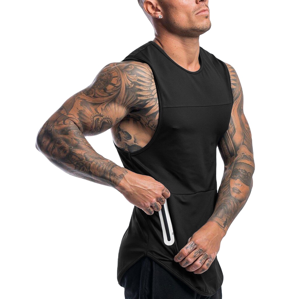Custom Logo 100% Polyester Summer Stringer Sleeveless Blank Bodybuilding Gym Camo Tank Top Men