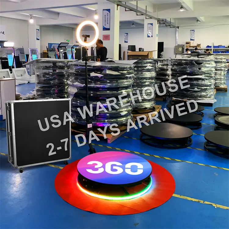 2023 new Usa Warehouse adjustable 360 photo booth photobooth 360 video photo booth ratotaing automatic 360 photo booth