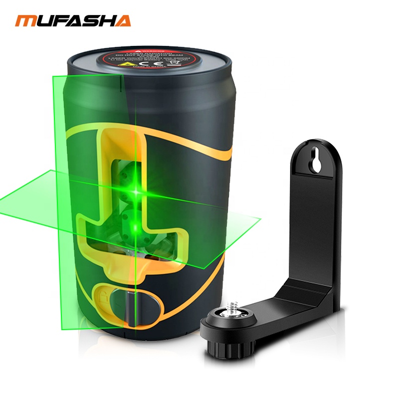 MUFASHA T06 build in lithium battery two cross line automatic self-leveling laser level with L shape magnetic bracket