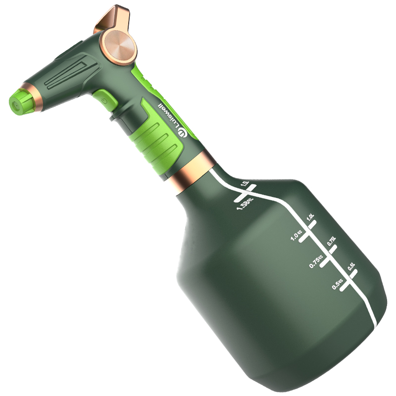 1L garden electric pump pressure fine mist water sprayer with lithium battery plastic bottle