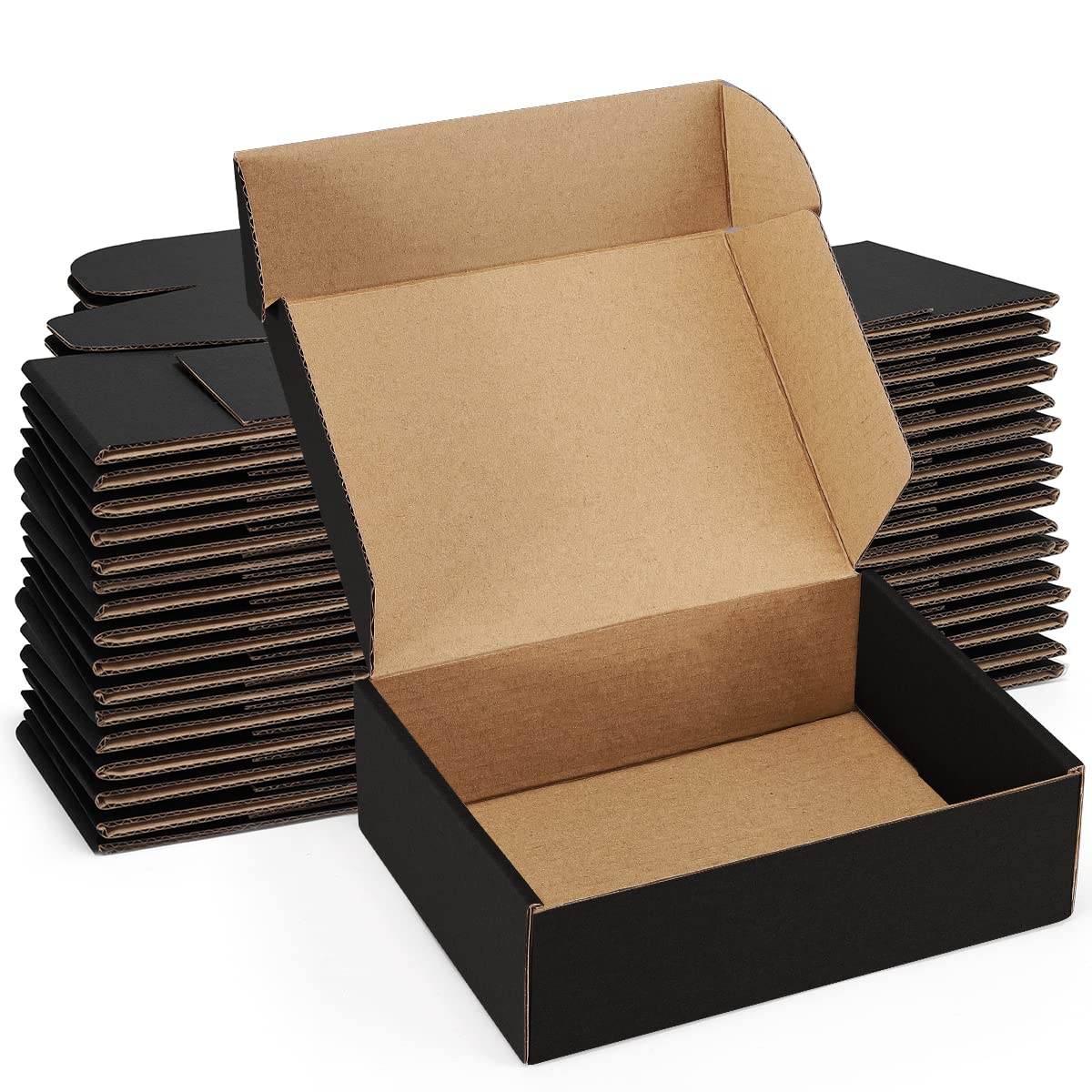 Manufacturer Color Printed Cardboard Black Kraft Mailing Apparel Box Corrugated Custom Mailer Shipping Boxes With Logo Packaging