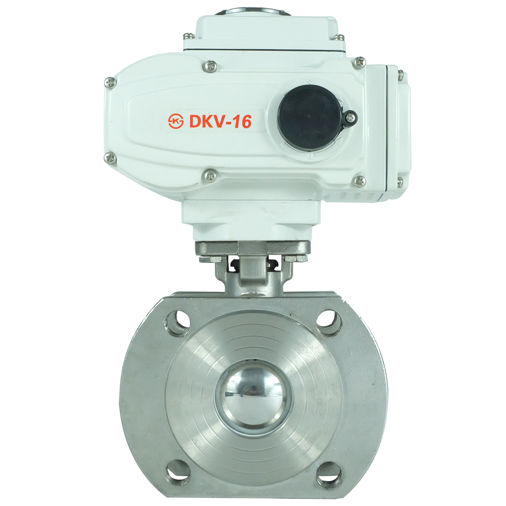DKV DN40 2inch 24V DC Italy Ultrathin Wafer Type Flanged ss304 Stainless Steel Motor Operated Ball Valve