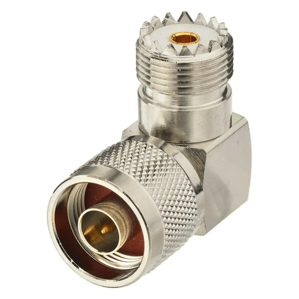 N Male to UHF SO-239 Female Right Angle Connector Adapter for CB FM Transmitter