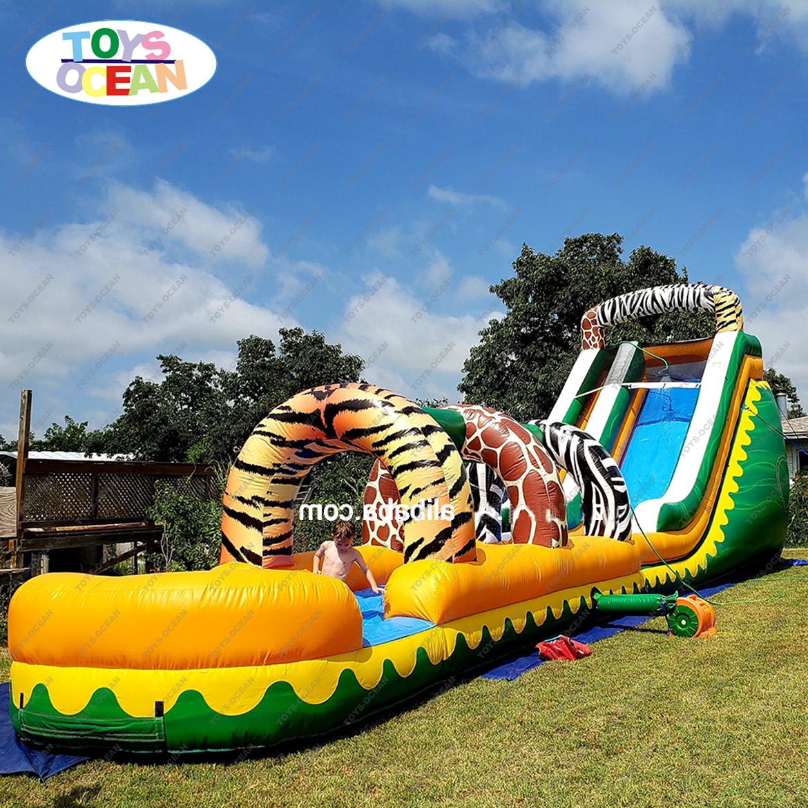 2024 Custom design cheap banzai inflatable water slide with pool