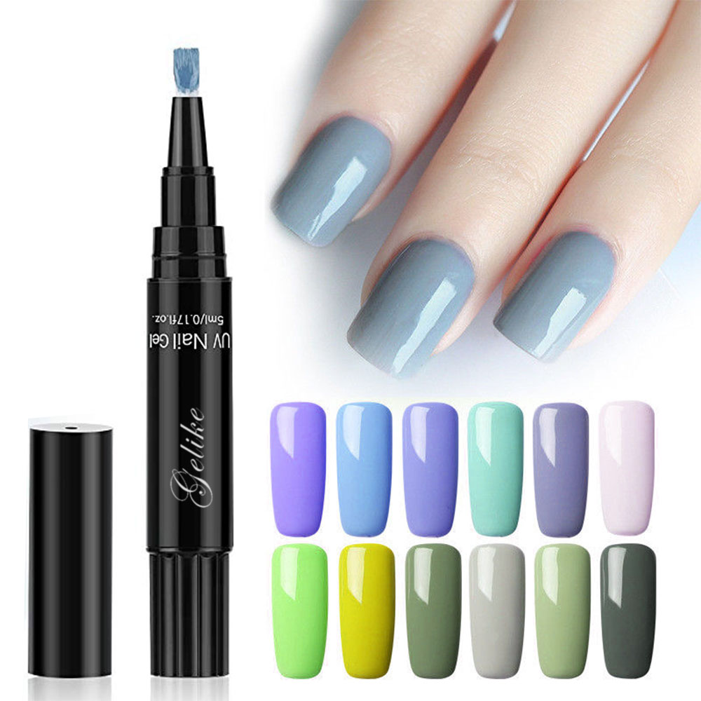 Quick dry nail art painting kit 3 In 1 uv gel colors one step gel nail polish pen wholesale