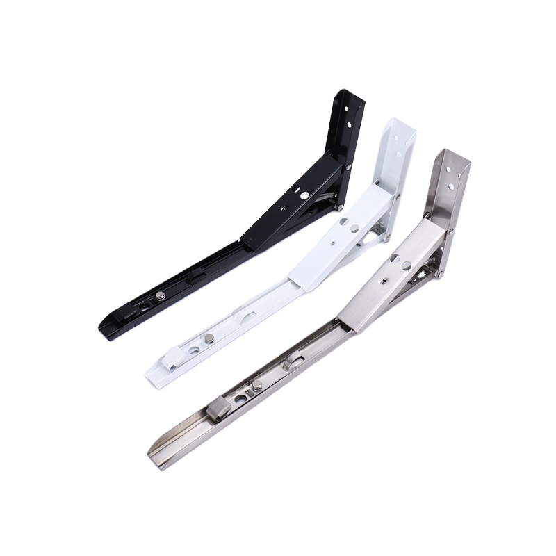Folding Table Shelf Bracket Bench Triangle Adjustable Stainless Steel L Angle Wall Mounting Folding Brackets