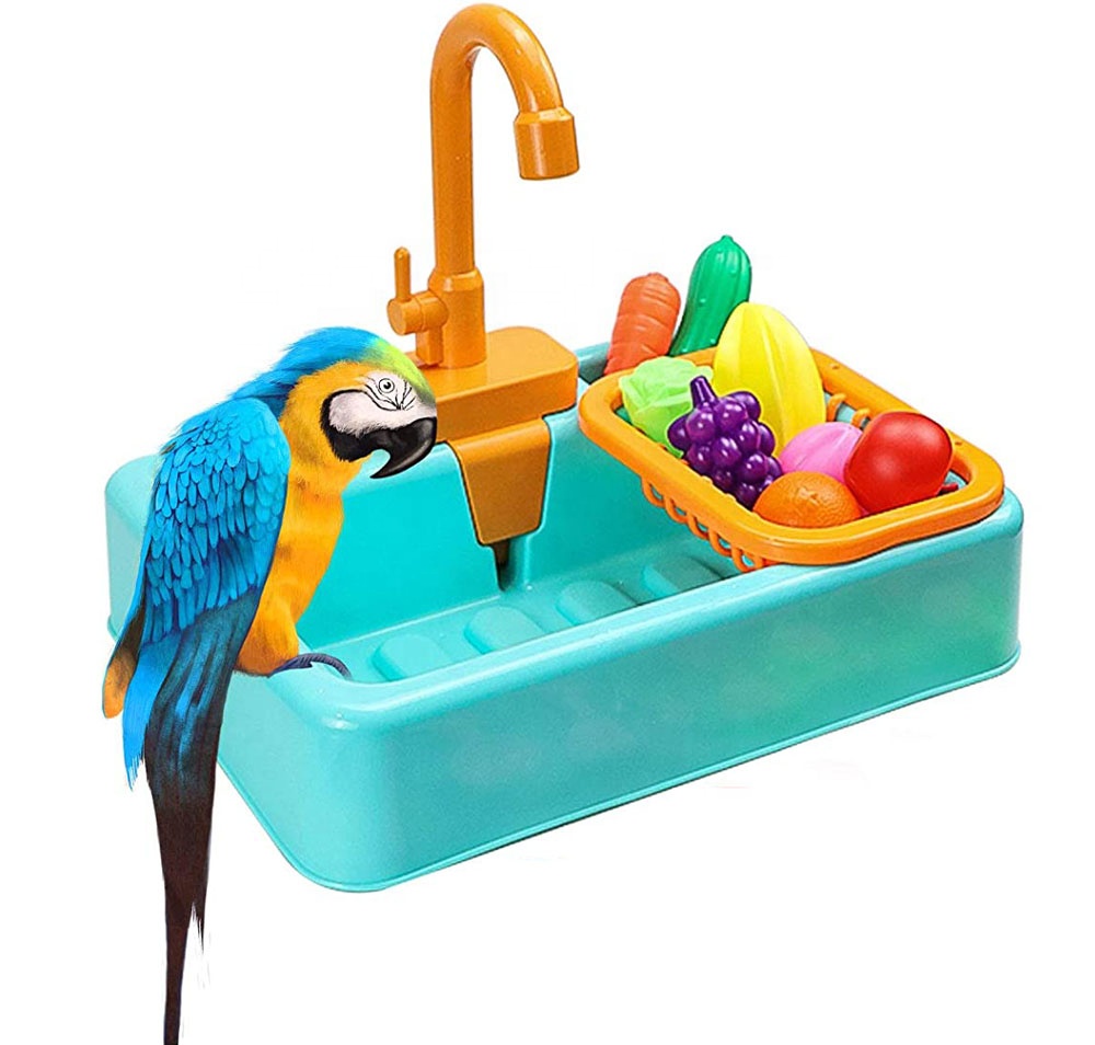 Bird Bathtub Parrot Shower Box Bathing Tub Container Cage Accessory for Small Medium Parakeet Cleaning Supplies