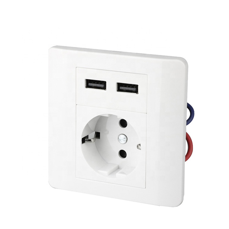 ЕС Usb настенная розетка высокого качества 220V ТЮФ утвержденные 2.1A универсальный тип стандартное заземление 5000 раз срок службы 12 месяцев 16A,16A