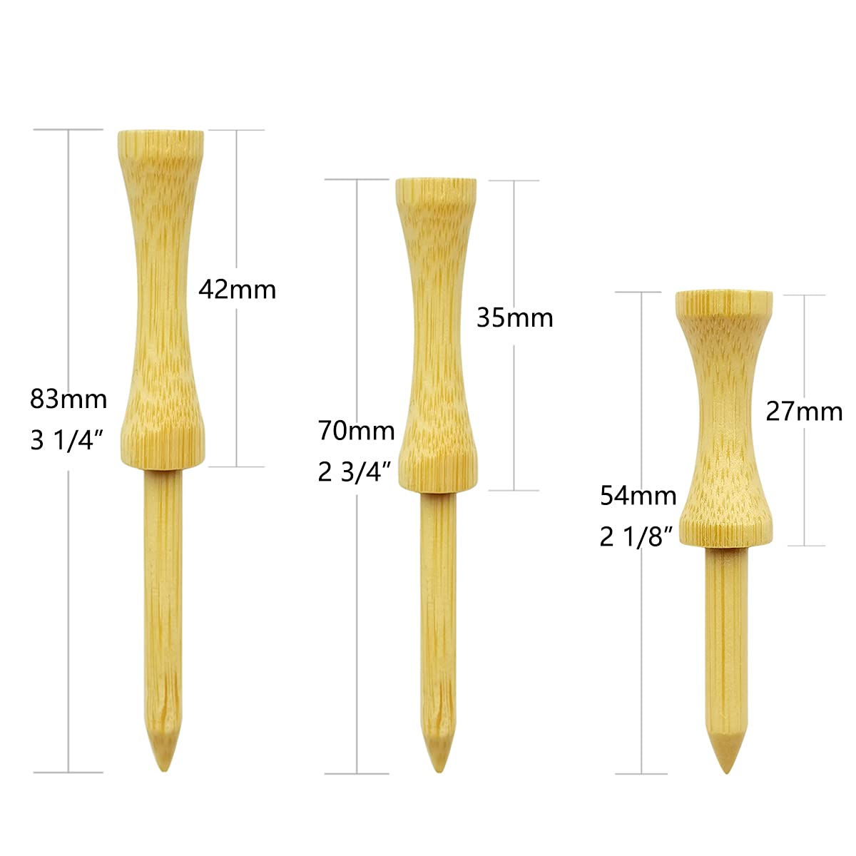 Custom Bamboo Wood Golf Tee Professional Bamboo Golf Tees