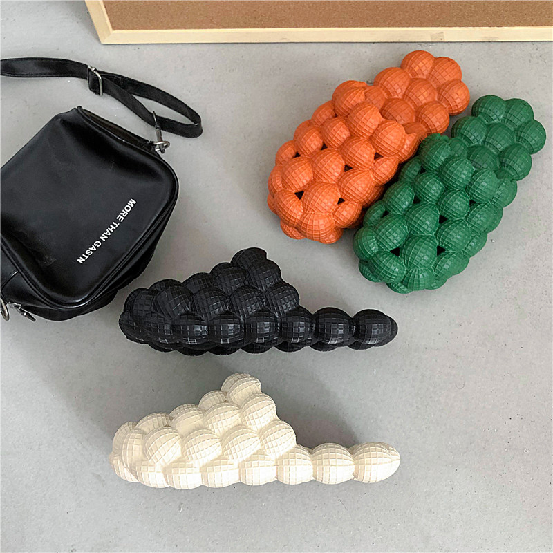 Unisex Fashion Home House Women Flip Flops Funny Foam Air Bubble Ball Slides Women's Pink Slippers Bubble Slides