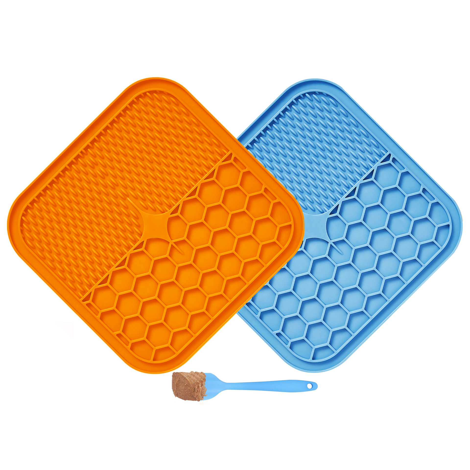 Amazon hot selling custom pet feeder food grade non-slip slow eating silicone dog licking pad mat
