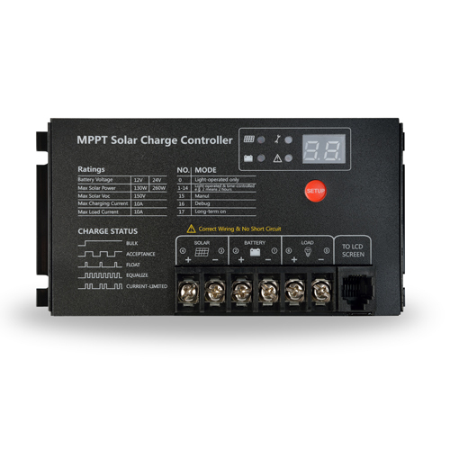 Factory Price Auto Setting 12v/24v 10a Mppt Solar Charge Controller IP64 Waterproof Off Grid Charge Controller For Home Use