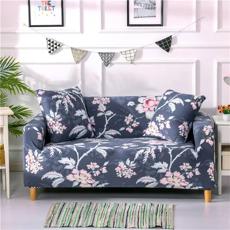 Amazon Best Sale printed Knitting Stretch Sofa Cover Spandex Fabric Covers Sofa Stretch
