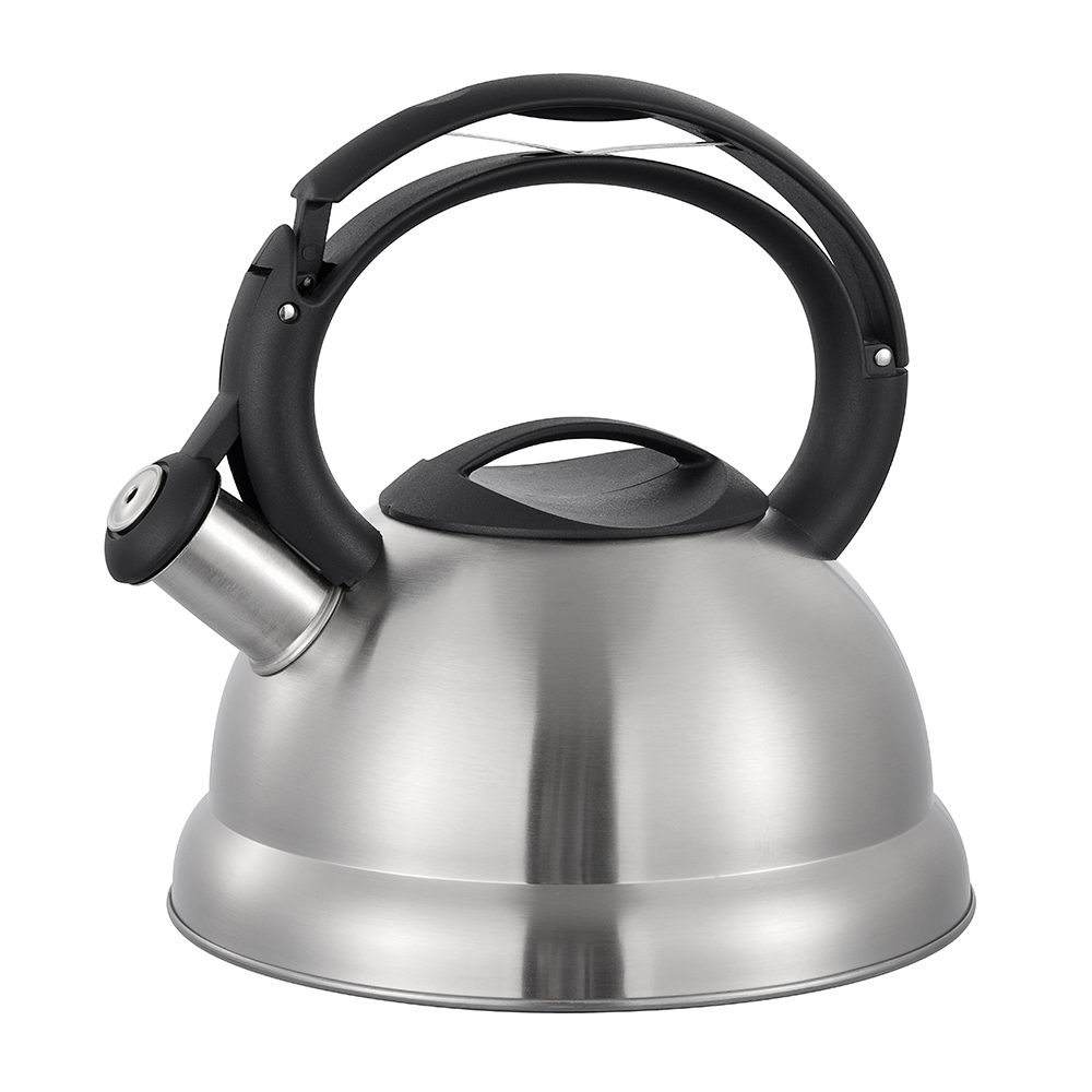 hot sale nylon handle stainless steel tea kettle with whistle