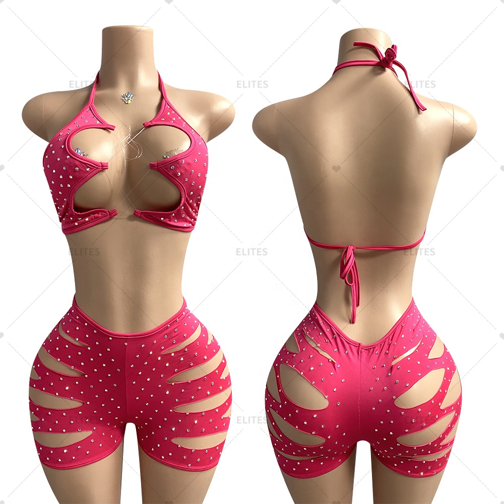 ELITES women stage performance dance wear flower dancewear stripper outfits dancewear exotic