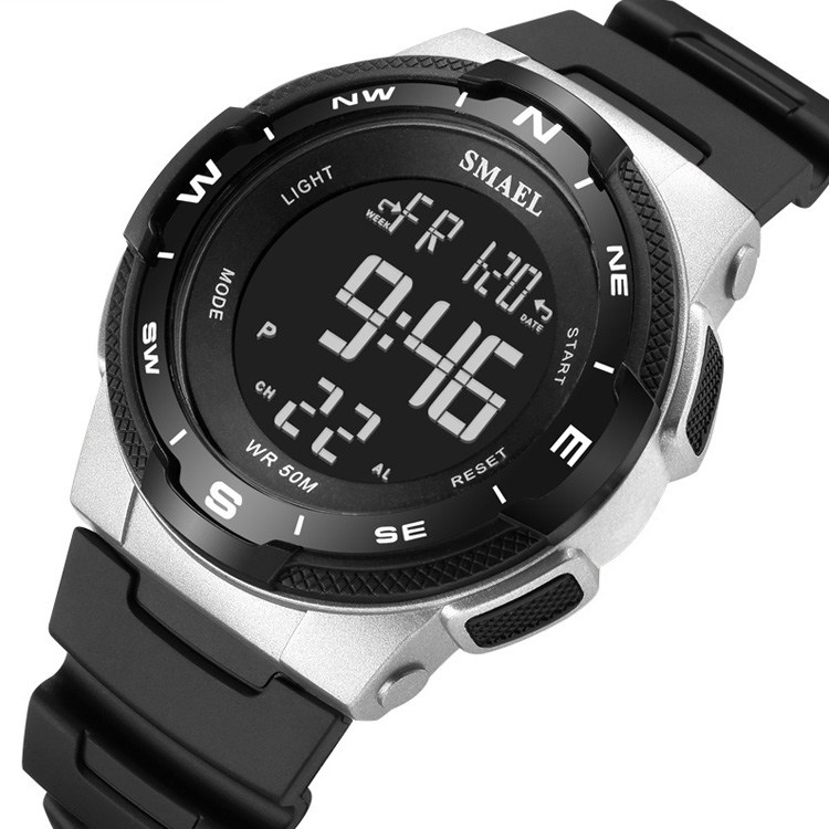Men Digital Wristwatch Fashion LED Digital Display Silicone Band Men Sport Watches