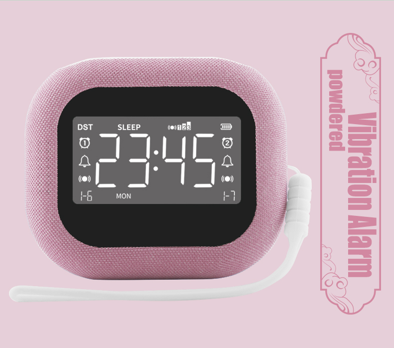 Powerful wake up alarm clock with dual alarm and 10 groups of white noise vibration alarm clock for elderly