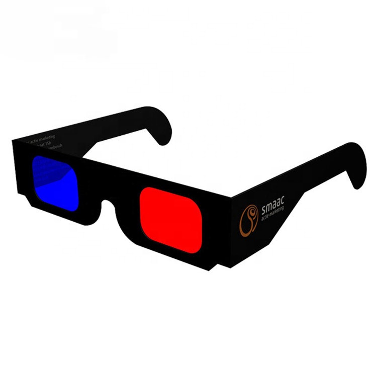 Universal Paper Anaglyph 3D Glasses Paper 3D Glasses View Anaglyph Red/Blue 3D Glass For Movie Video