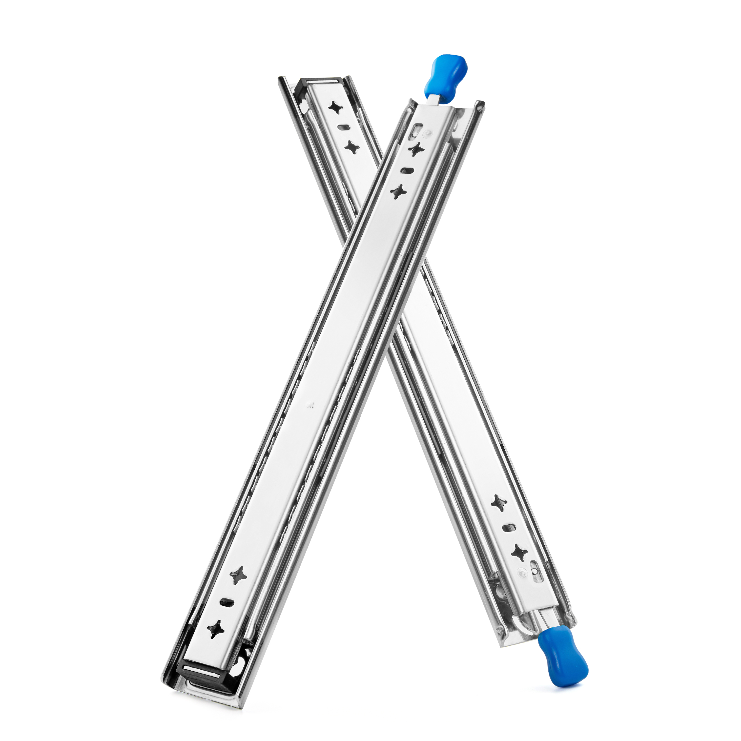 SNEIDA 53mm full extension 270lbs 120kg Lock-In Lock-Out Locking heavy load duty telescopic drawer slides for industrial