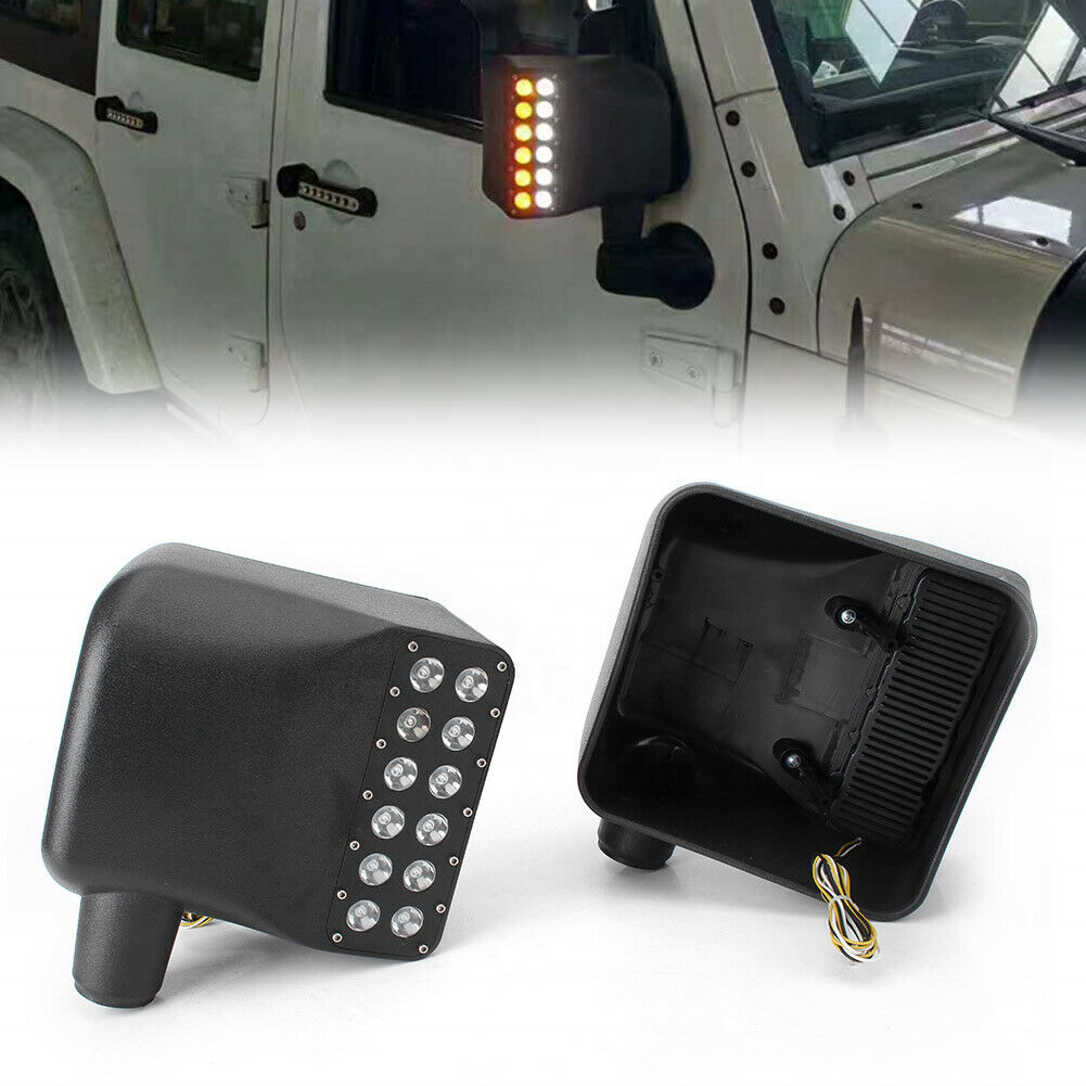 Светодиодный Боковой зеркальный корпус для 2007-2017 Wrangler JK сигнальная лампа поворота для внедорожника