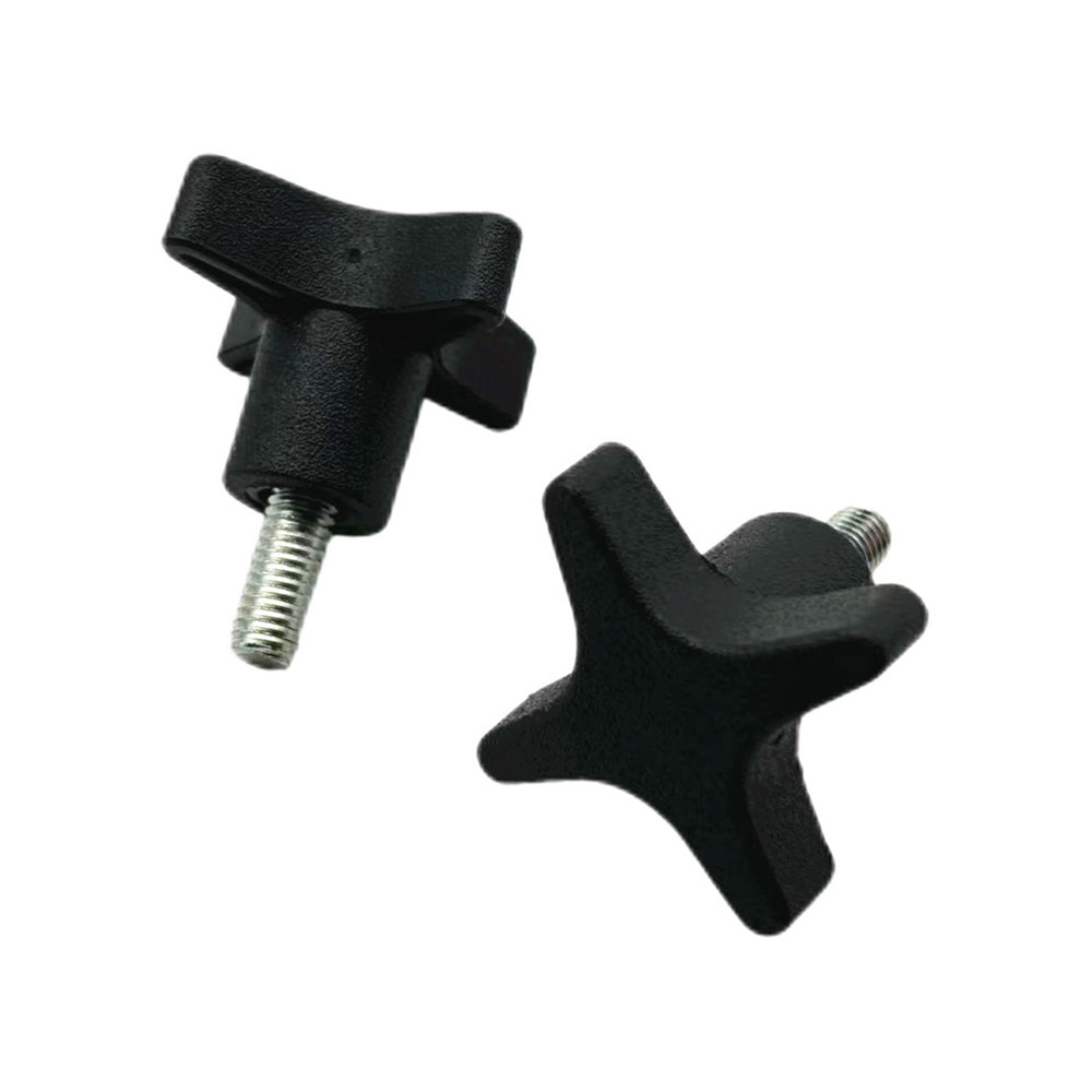Lobe Shape Handle With Male Thread Cross Nylon Plastic Handle Mechanical Fastening Furniture Adjustable Handle