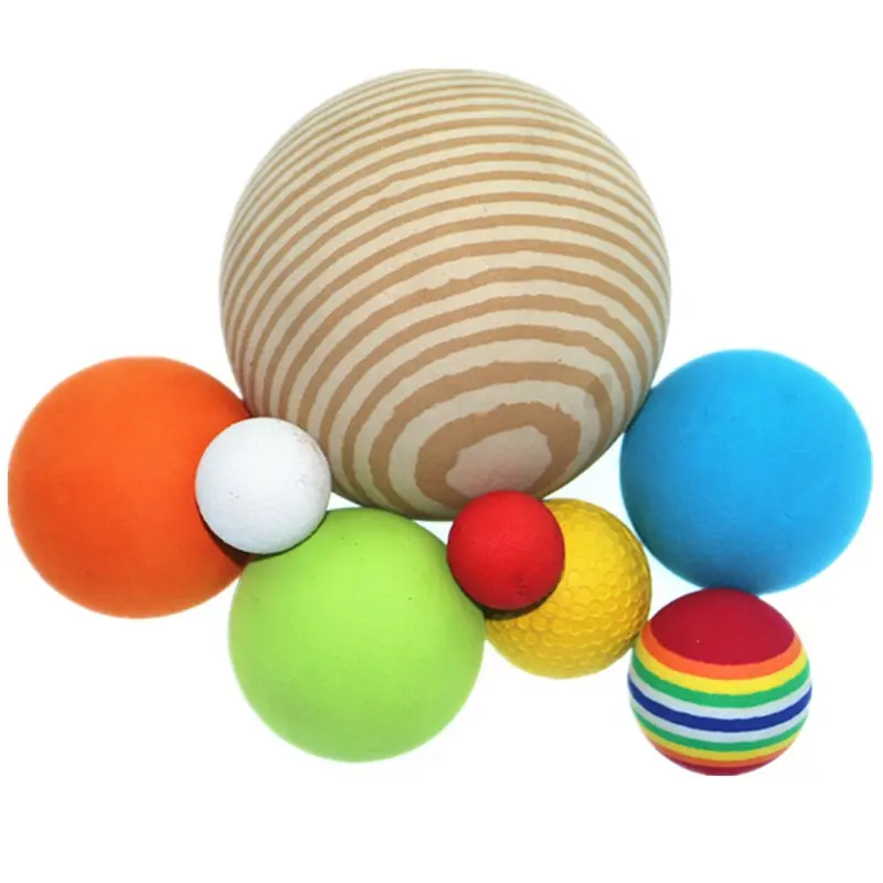 Wholesale EVA Foam Ball Rainbow Kids Play Balls Kittens Pet Cat dog ball toy With logo custom