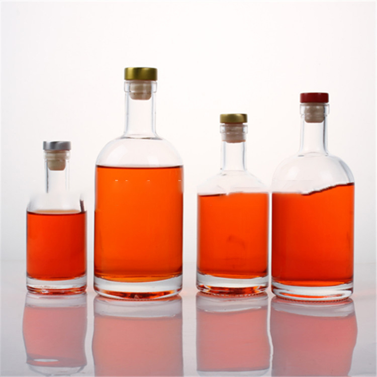 375ML New Product Spot Wholesale Thick Bottom Vodka Foreign Wine Sealed Transparent Glass Wine Bottle