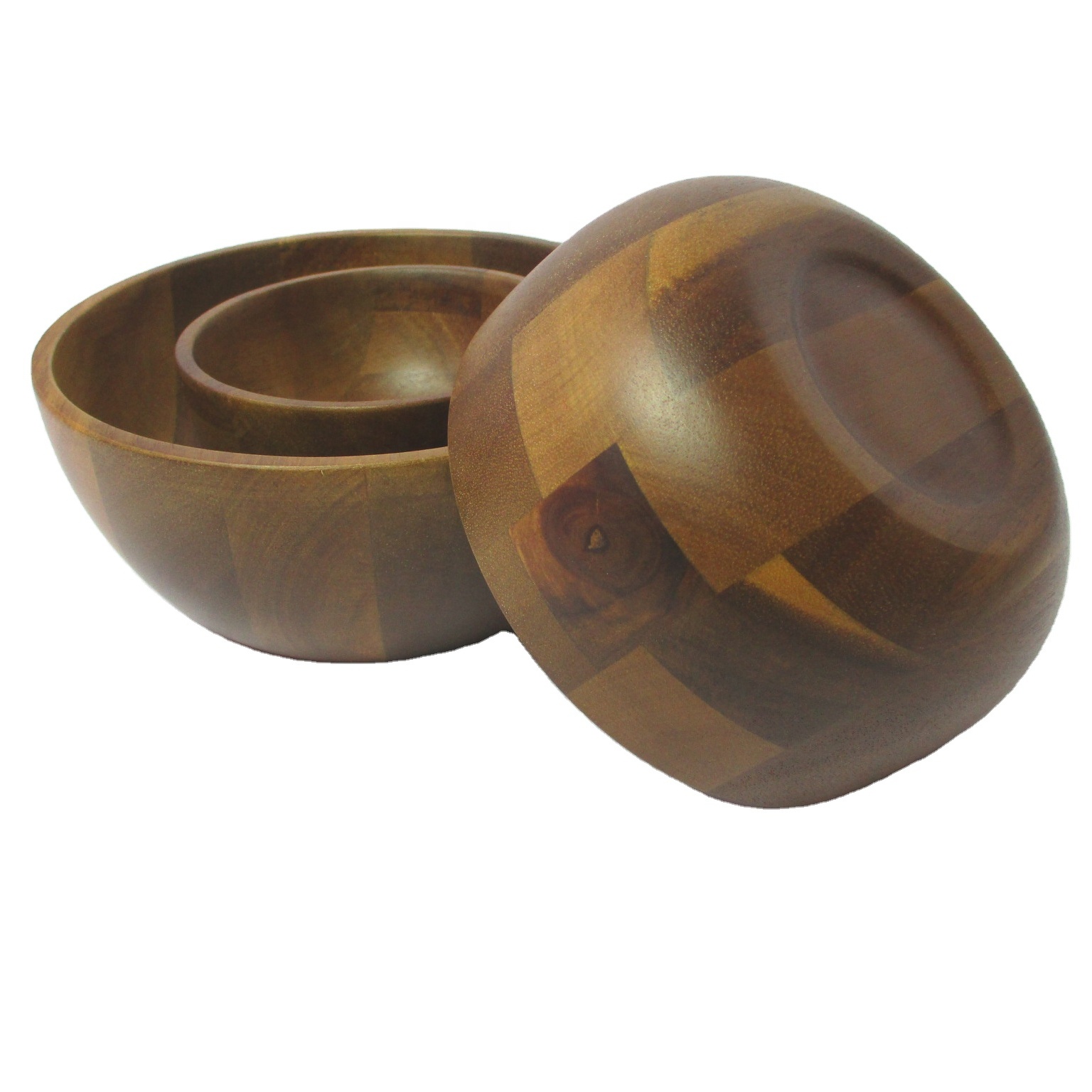 Multi Function High Quality Dustproof Lunch Acacia Wooden Salad Bowl Round