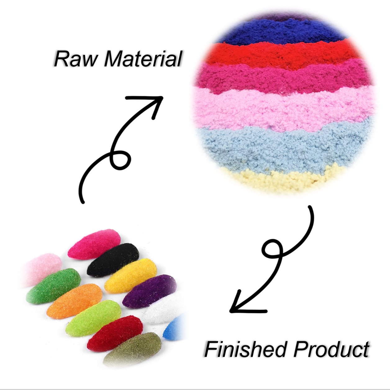 Factory sale various pink flocking powder soft flock fibers nylon for shorts