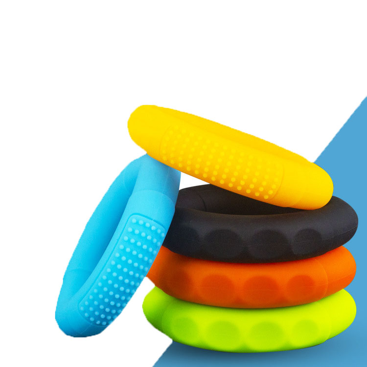 Оптовая продажа Bump оливковой формы ручной упражнения силикагель рупорное кольцо