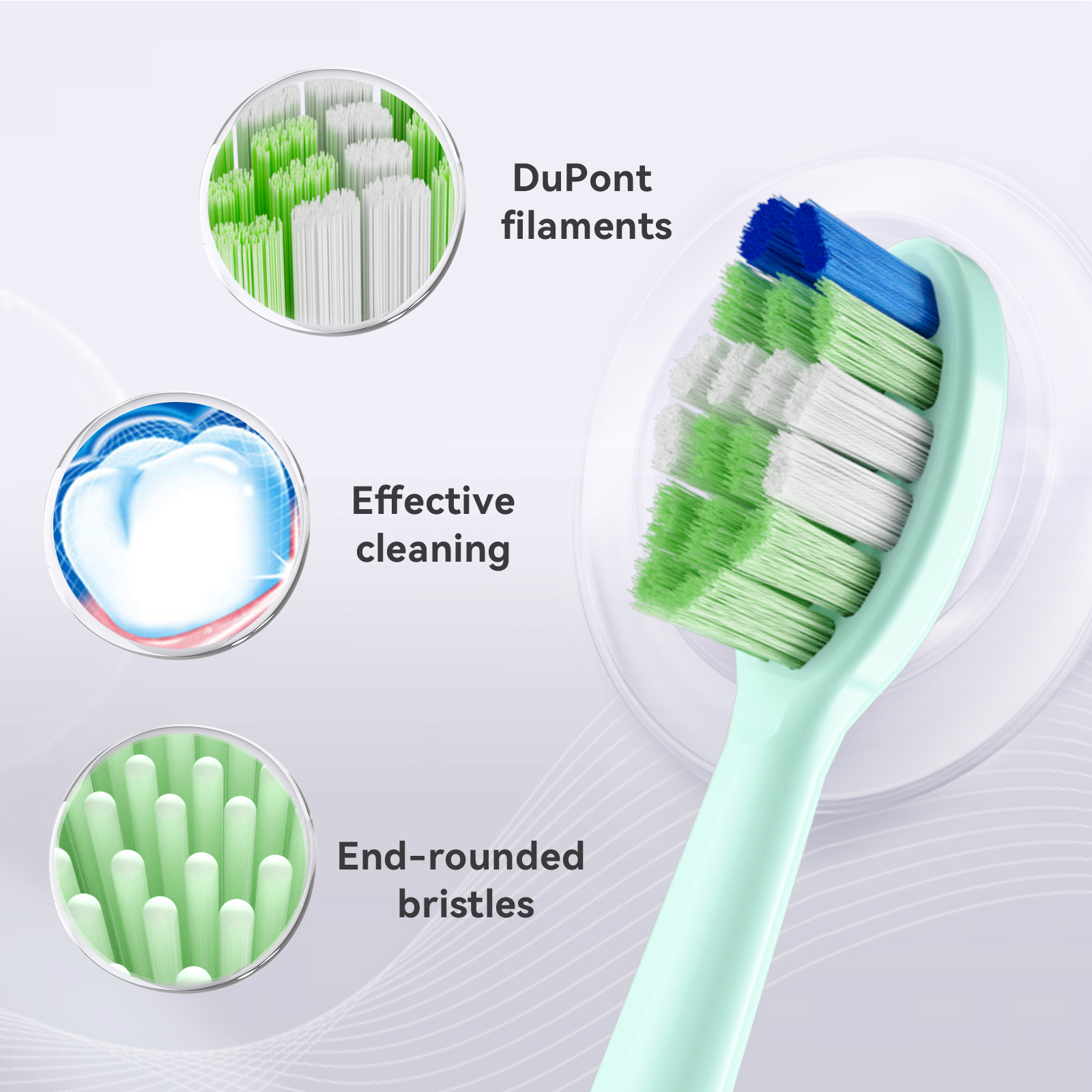 Сменные головки для электрической зубной щетки dupont JTF, 3 упаковки