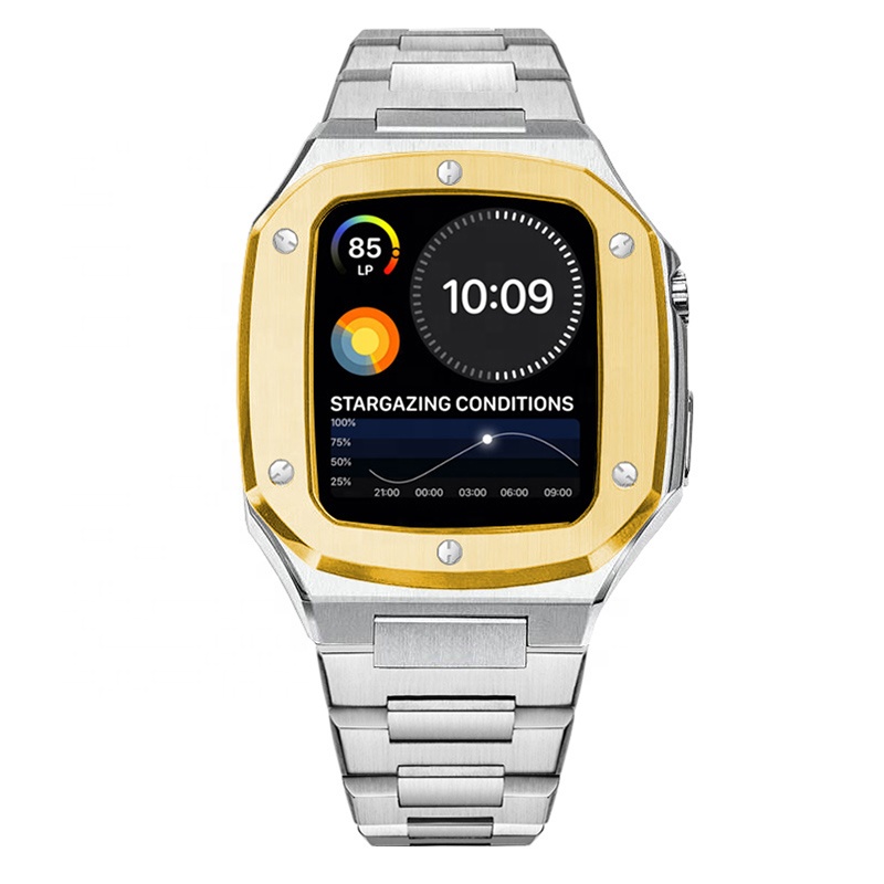 Корпус для часов Apple Watch из нержавеющей стали, роскошный 44 мм Корпус для часов Apple Watch, без Smart Golden Concept, корпус для часов Apple серии 4/5/6