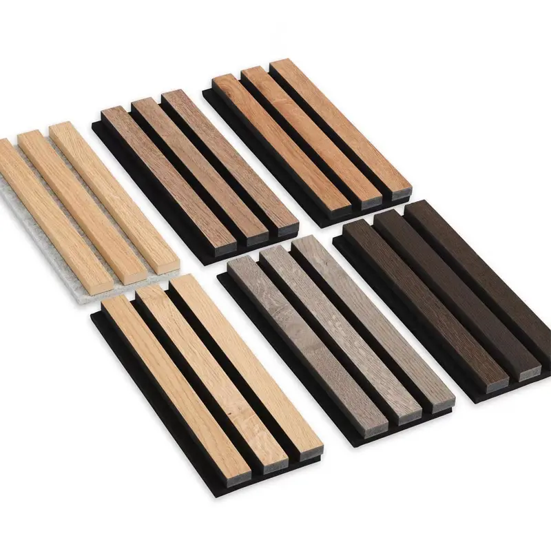 wood slat veneer acoustic panel sound absorption panel for wall and ceiling