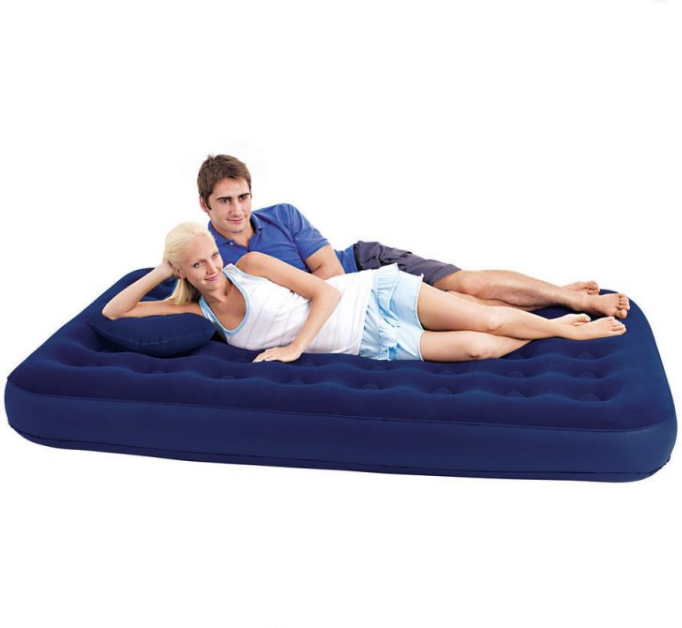 Bestway 67374 80" x 60" x 8.5" Queen size inflatable airbed with hand pump and two pillows