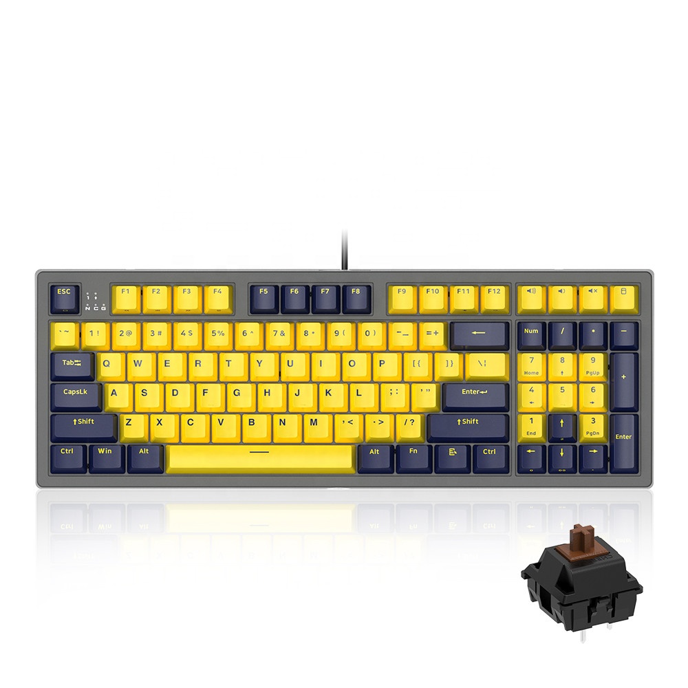 Горячая продажа 96 ключей Cherry MX PBT Keycap Механическая игровая клавиатура со съемной магнитной панелью