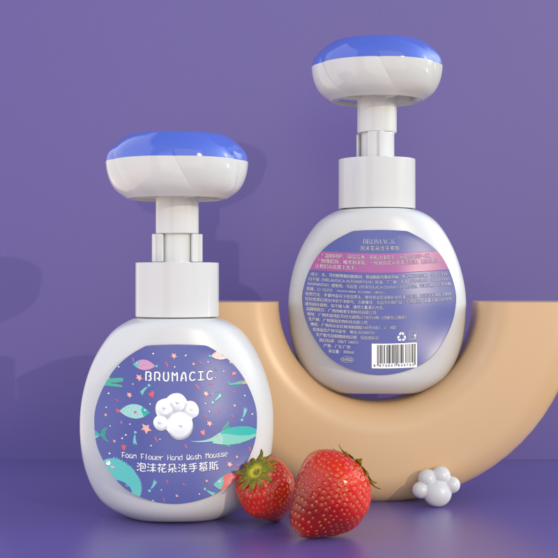Yanmei 300ML Cat Paw Foam flower Wash Mousse with low price and high quality for Children and Babies to inhibit bacteria better