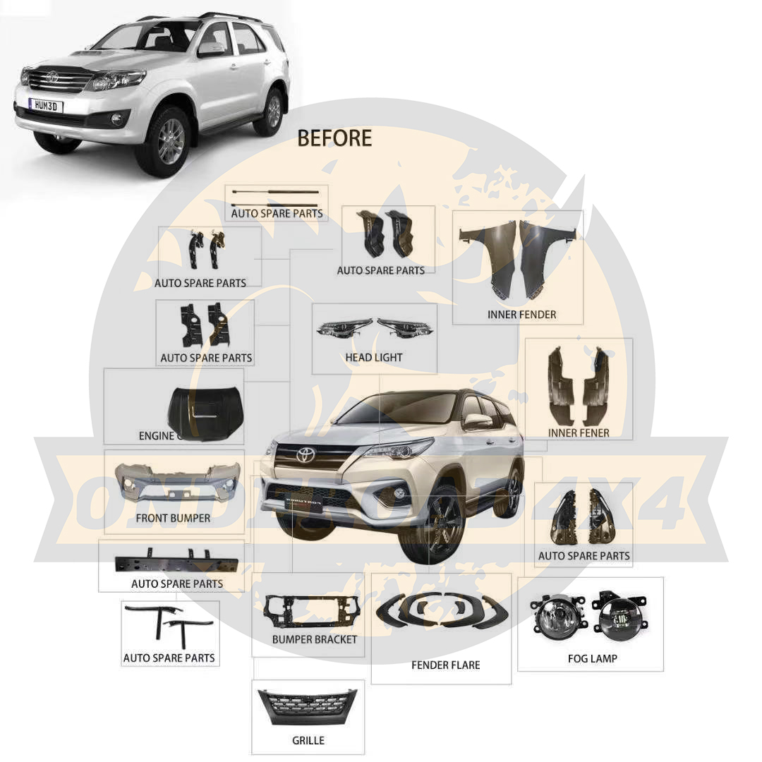 Для Toyota hilux Vigo Upgrade to hilux Revo/Rocco/TRD Auto Body Kit