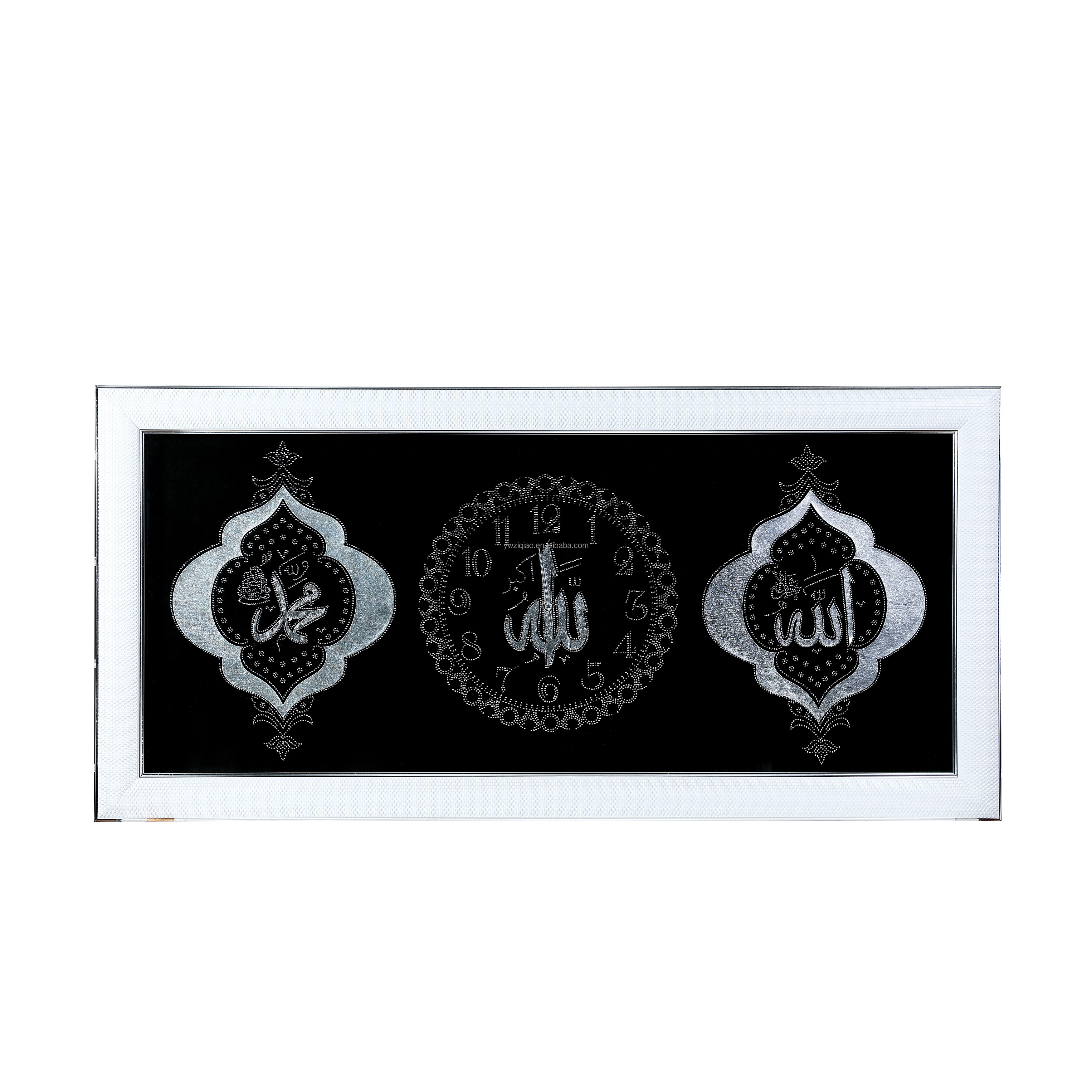 Diamond Muslim decoration 3 Design in 1 Clock Frame for hotel living room