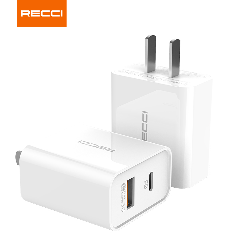 Зарядное устройство для мобильного телефона Recci 12 В usb c pd qc 3,0