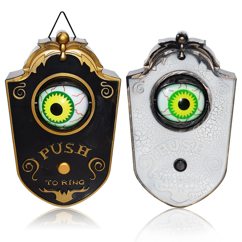Halloween Decoration Doorbell Scary Creepy Eye Toy Eyeball Haunted Doorbell Animated Eyeball Halloween Decor with Spooky Sounds