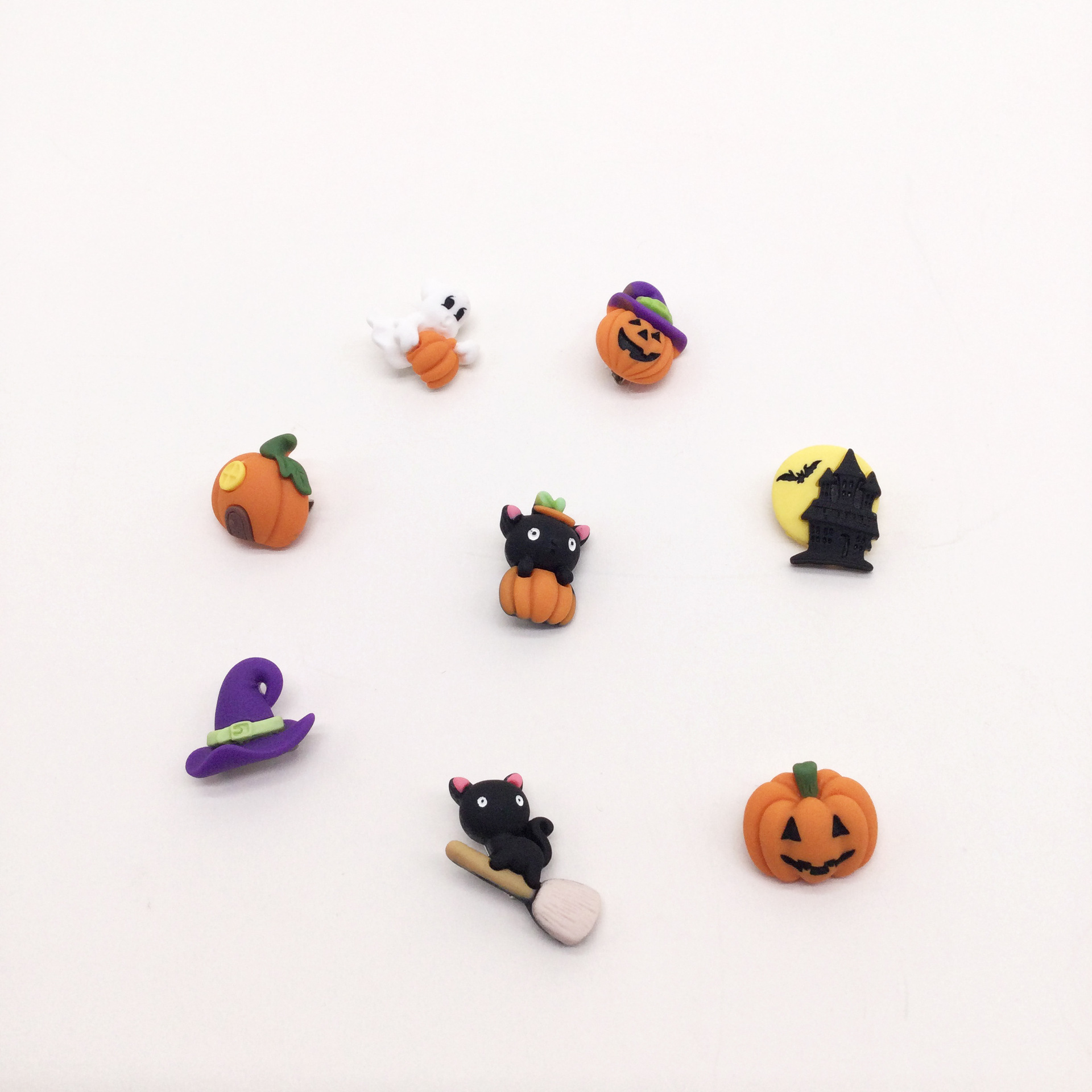 Cartoon ghost pumpkin Halloween resin Lapel pin Brooch