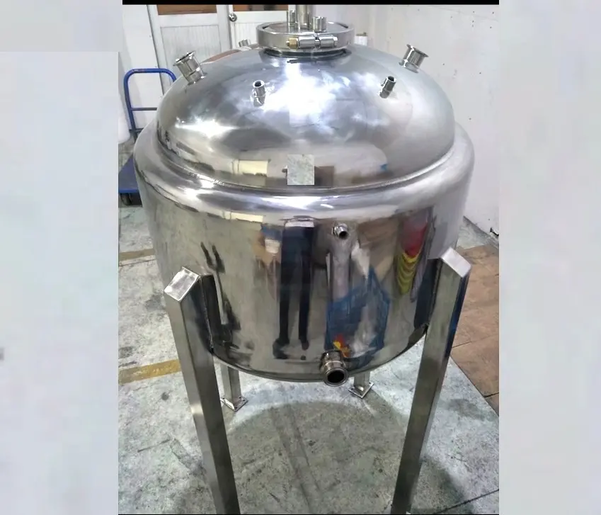double jacketed stainless steel 24" X 24" solvent tank with cooling coil