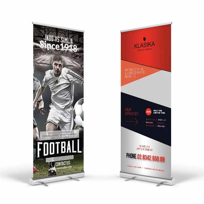 High quality 80*200 roll up advertising Easy change picture roll up banner display