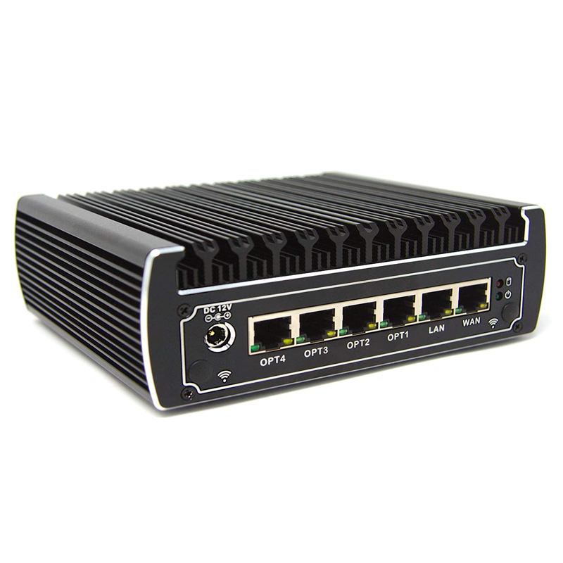 Причастник новейший pfSense Box 7th Gen Kaby Lake Intel i5 7200u 2,5 ГГц двухъядерный безвентиляторный корпус 6 lan мини сервер ПК Поддержка AES-NI