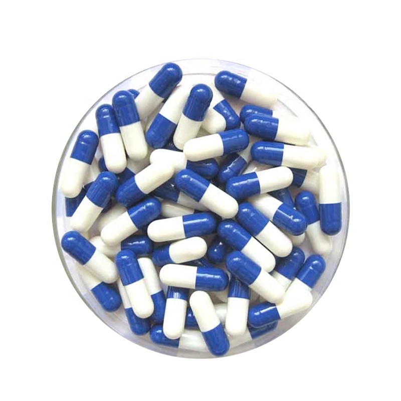 blue white pharmaceutical size 0 empty capsules royal gold capsules