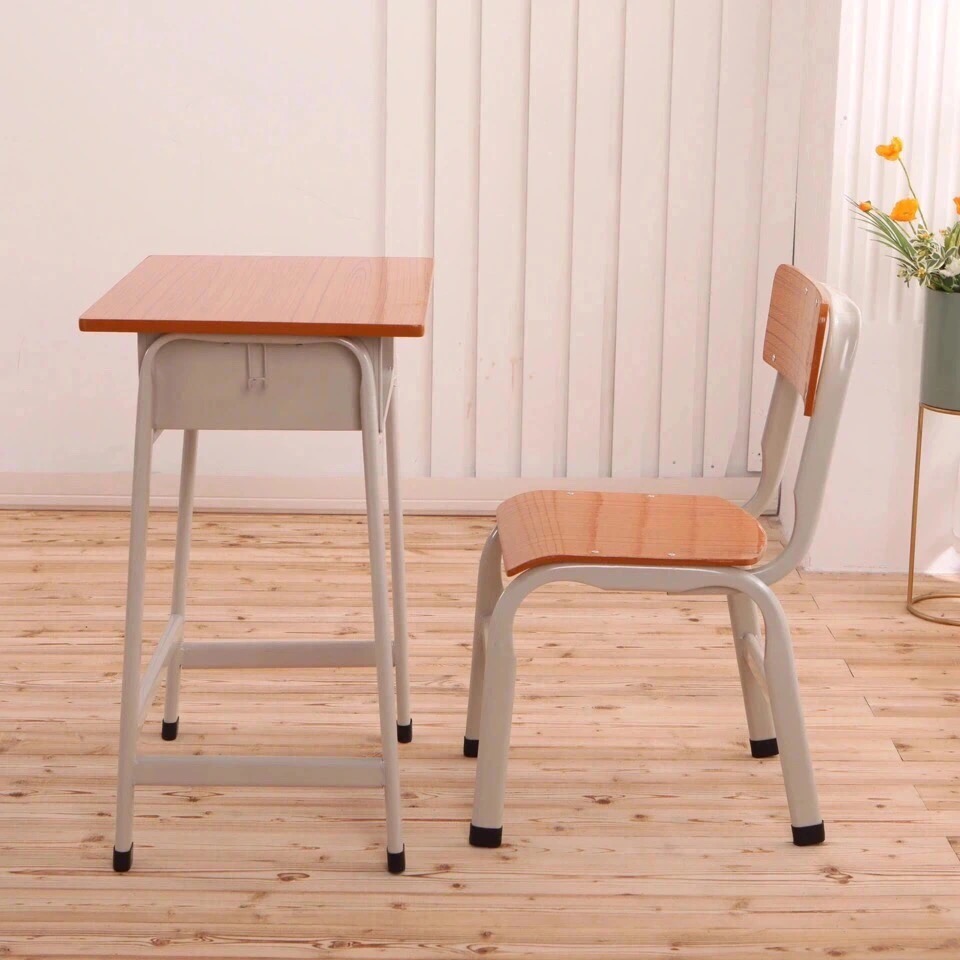 Hot Sale Study Stainless Steel Desk And Chair For Single Seater