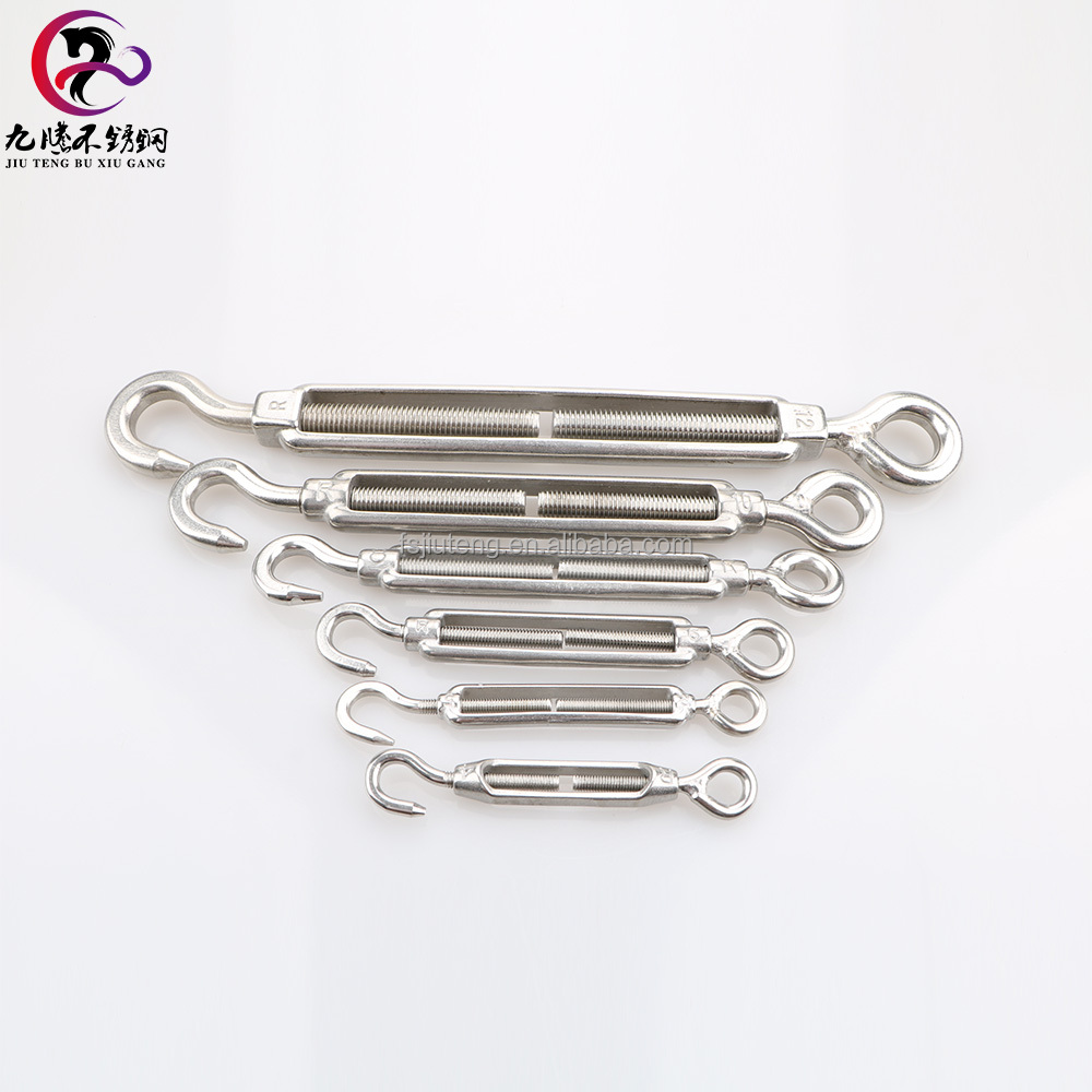 Factory price wholesale turnbuckle with stainless steel turnbuckle bolt Eye-Hook for wire rope tightener