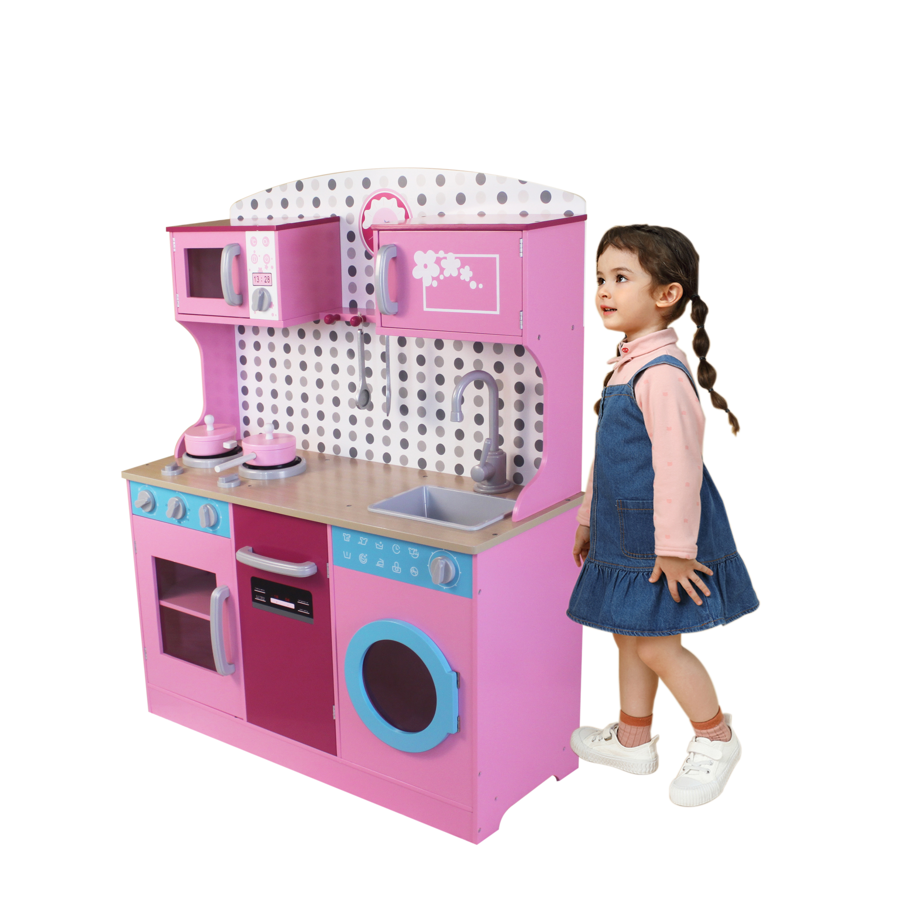 Wholesale Children Cookware Accessories Play set Wooden Pretend Play Kitchen Toys Vintage Play Kitchen