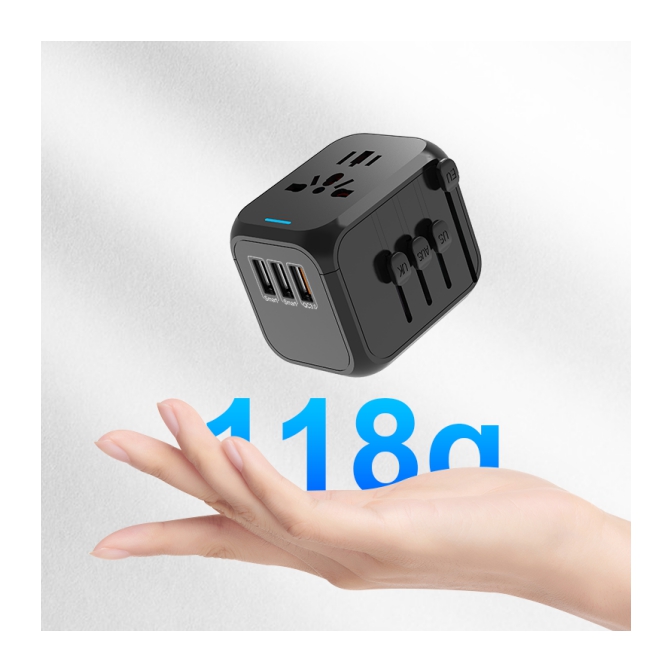 2023 самое популярное коммерческое Usb-зарядное устройство QC3.0 мощностью 18 Вт, универсальная электрическая розетка, USB-зарядное устройство с несколькими разъемами