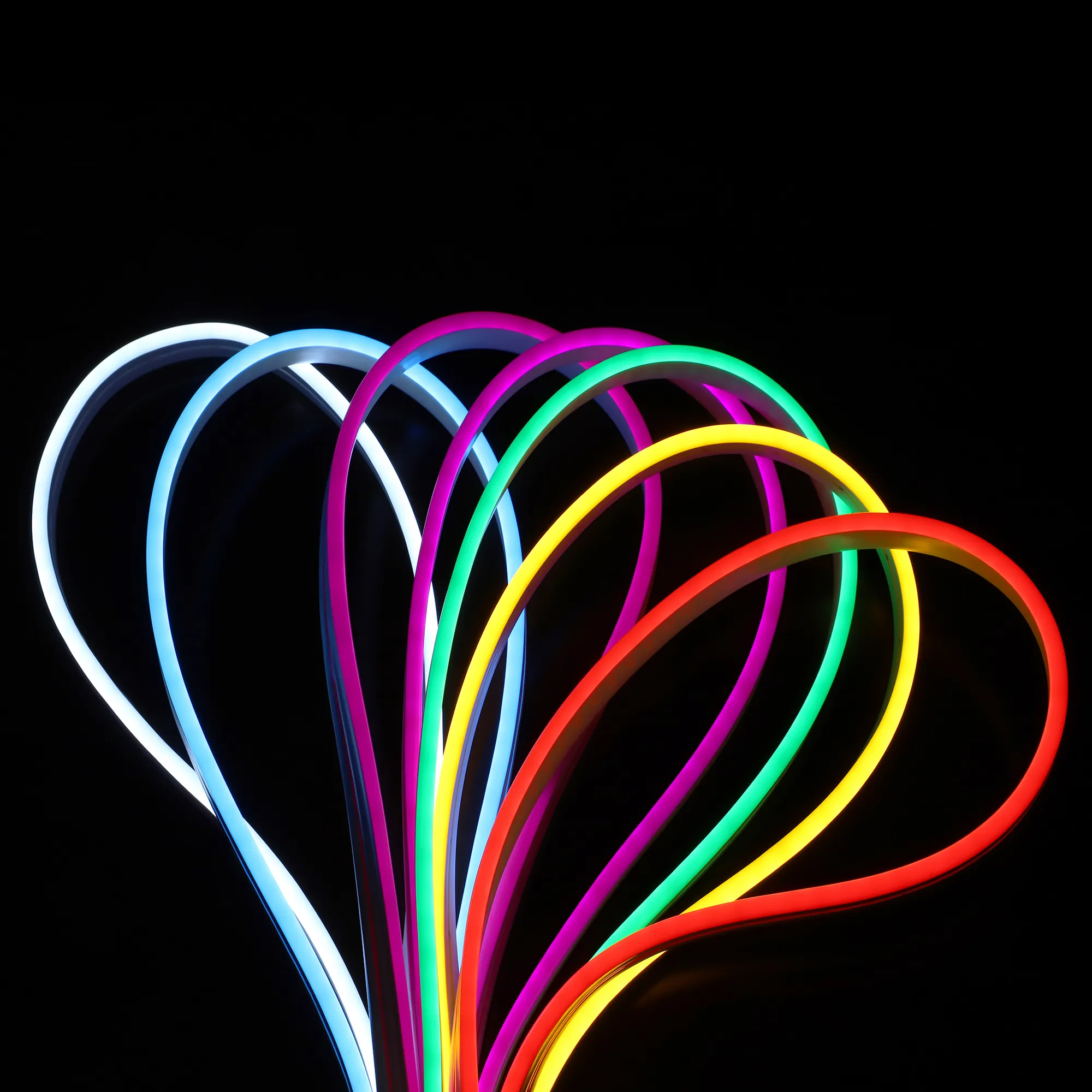 Sompom Оптовая Неоновая Гибкая 220 В наружная Гибкая 2835/5050 SMD RGB Водонепроницаемая 12 В Светодиодная лента/Светодиодная лента